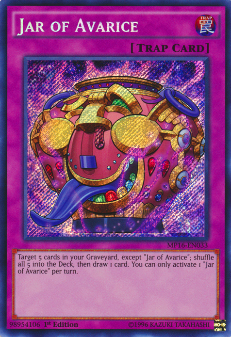 Jar of Avarice [MP16-EN033] Secret Rare | Play N Trade Winnipeg