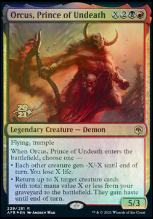 Orcus, Prince of Undeath [Dungeons & Dragons: Adventures in the Forgotten Realms Prerelease Promos] | Play N Trade Winnipeg