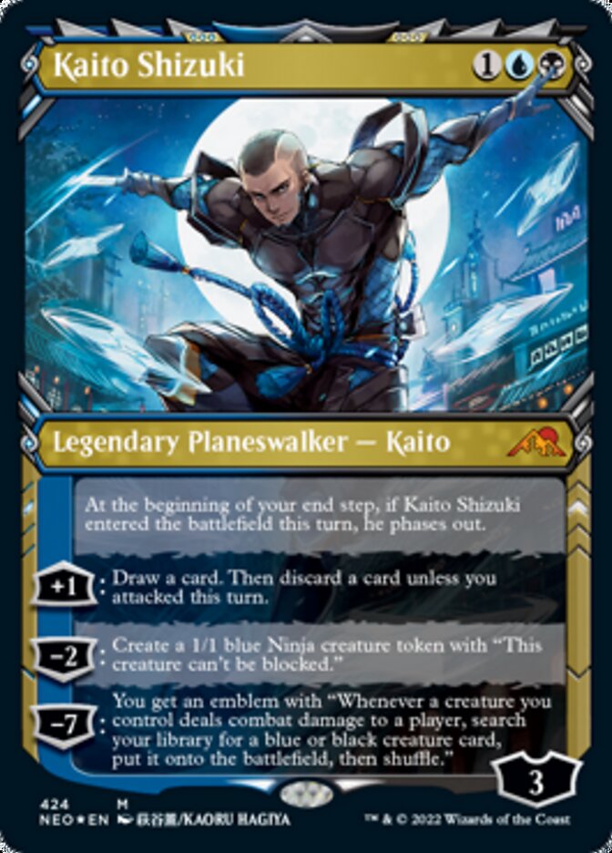 Kaito Shizuki (Showcase) (Foil Etched) [Kamigawa: Neon Dynasty] | Play N Trade Winnipeg