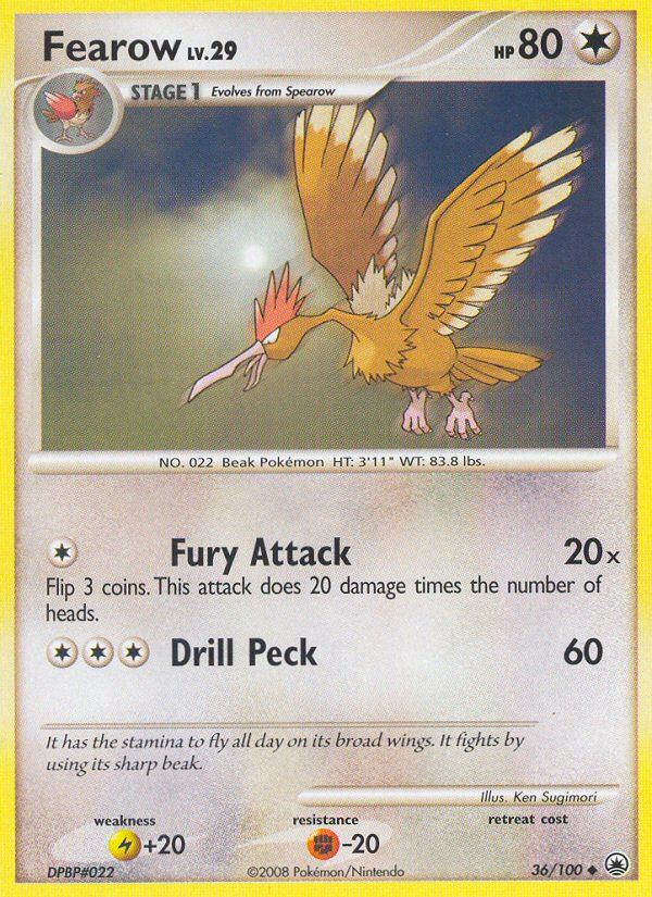 Fearow (36/100) [Diamond & Pearl: Majestic Dawn] | Play N Trade Winnipeg