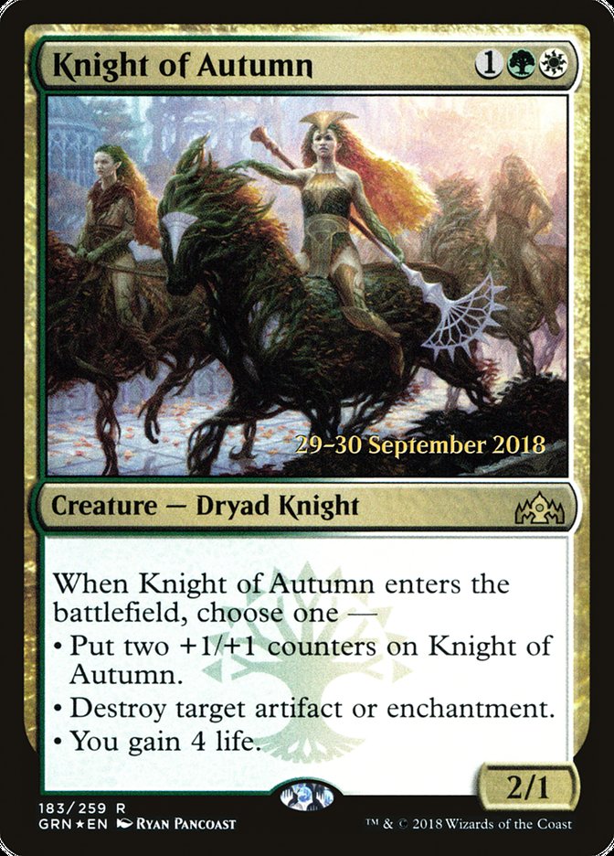 Knight of Autumn  [Guilds of Ravnica Prerelease Promos] | Play N Trade Winnipeg
