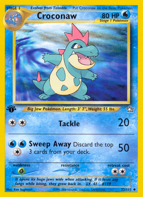 Croconaw (32/111) [Neo Genesis 1st Edition] | Play N Trade Winnipeg