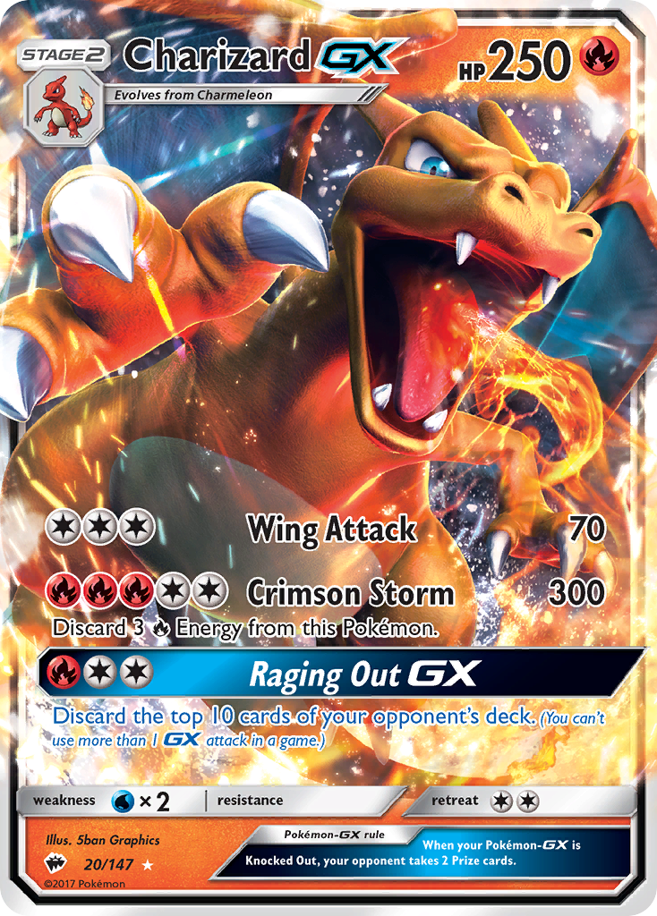 Charizard GX (20/147) [Sun & Moon: Burning Shadows] | Play N Trade Winnipeg