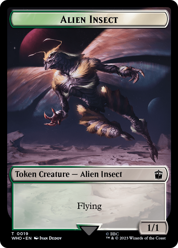 Fish // Alien Insect Double-Sided Token [Doctor Who Tokens] | Play N Trade Winnipeg