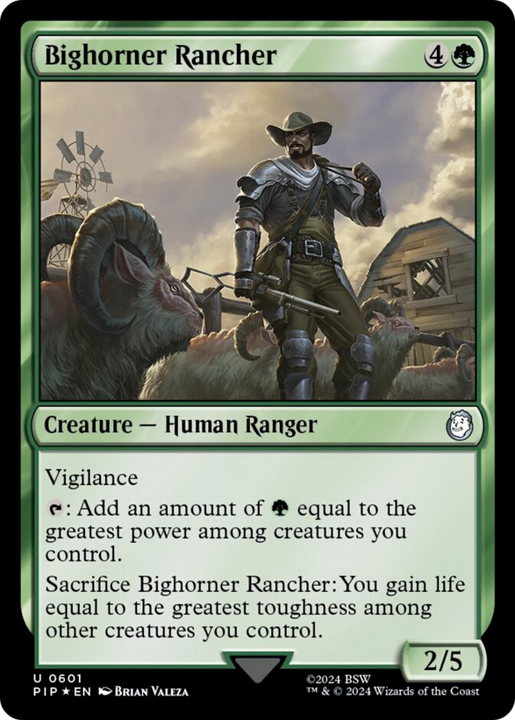 Bighorner Rancher (Surge Foil) [Fallout] | Play N Trade Winnipeg