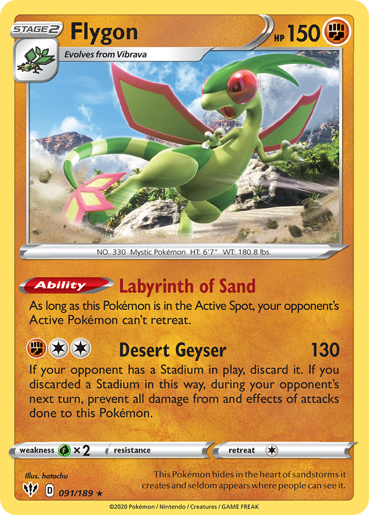 Flygon (091/189) [Sword & Shield: Darkness Ablaze] | Play N Trade Winnipeg