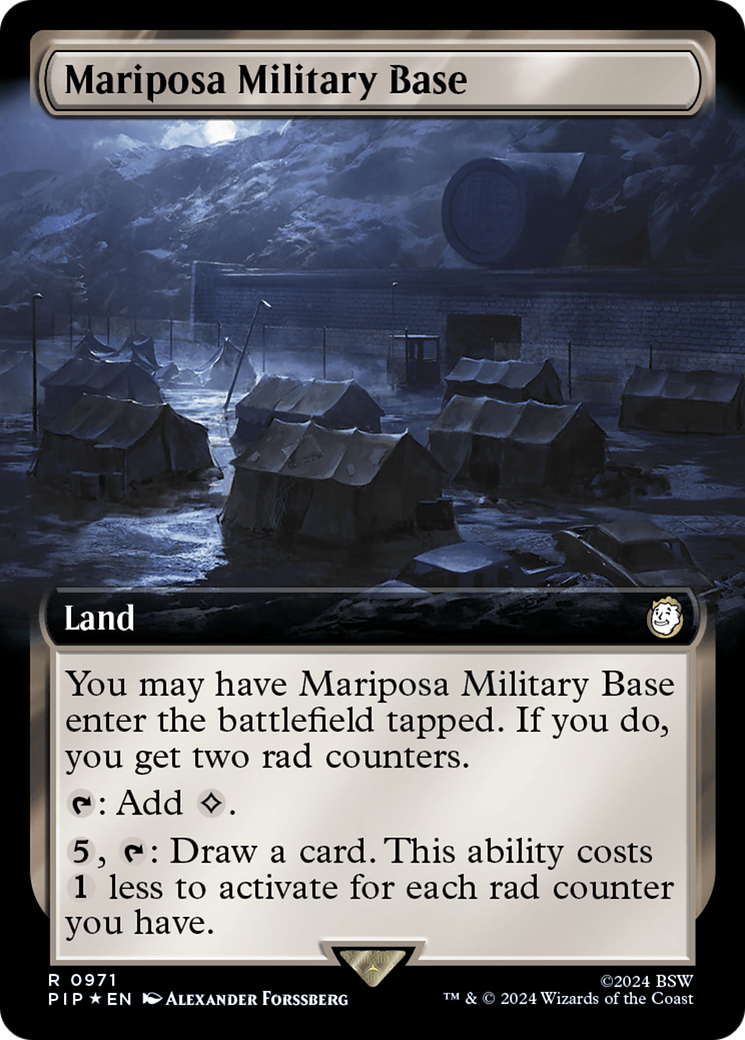 Mariposa Military Base (Extended Art) (Surge Foil) [Fallout] | Play N Trade Winnipeg