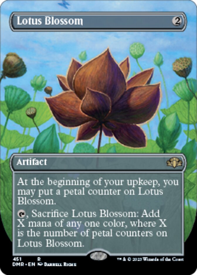 Lotus Blossom (Borderless Alternate Art) [Dominaria Remastered] | Play N Trade Winnipeg