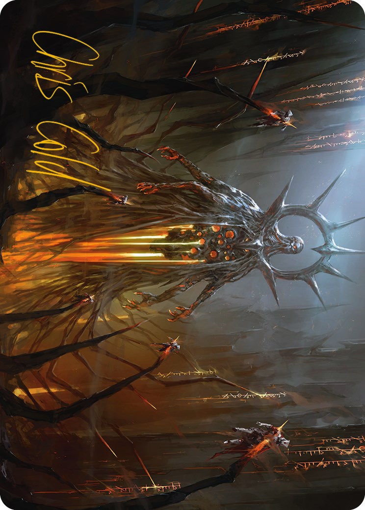 Solphim, Mayhem Dominus Art Card (Gold-Stamped Signature) [Phyrexia: All Will Be One Art Series] | Play N Trade Winnipeg