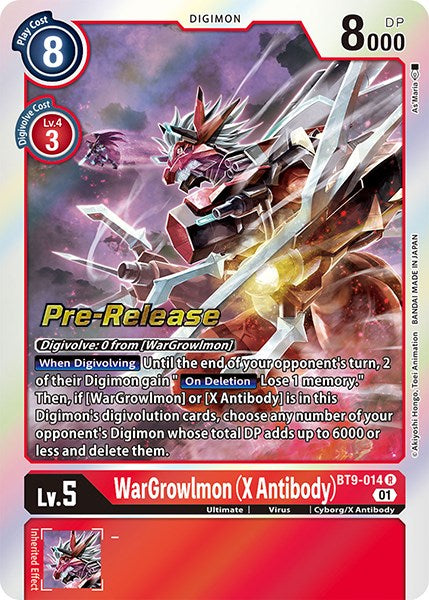 WarGrowlmon (X Antibody) [BT9-014] [X Record Pre-Release Promos] | Play N Trade Winnipeg