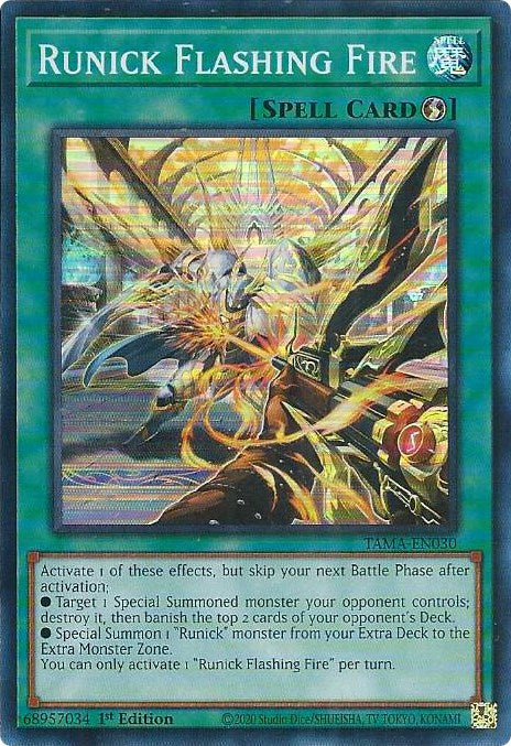 Runick Flashing Fire [TAMA-EN030] Super Rare | Play N Trade Winnipeg
