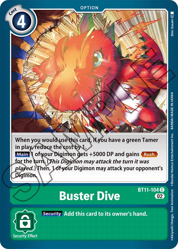 Buster Dive [BT11-104] [Dimensional Phase] | Play N Trade Winnipeg