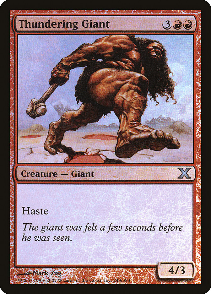 Thundering Giant (Premium Foil) [Tenth Edition] | Play N Trade Winnipeg