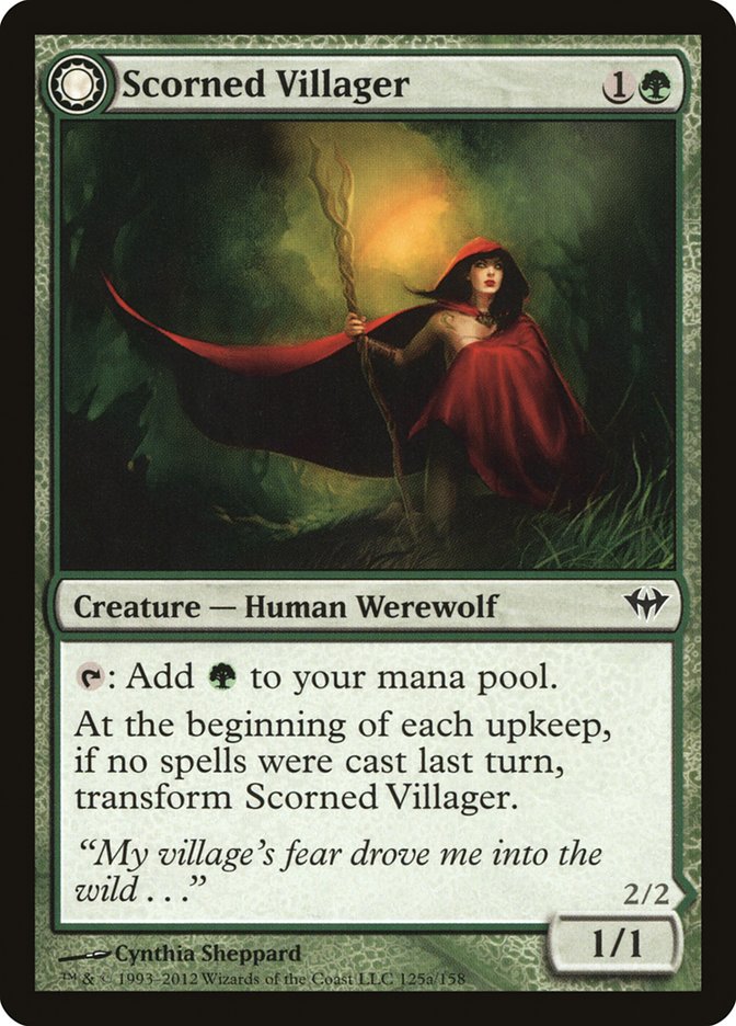 Scorned Villager // Moonscarred Werewolf [Dark Ascension] | Play N Trade Winnipeg