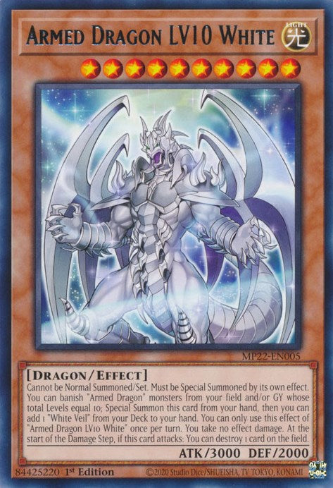 Armed Dragon LV10 White [MP22-EN005] Rare | Play N Trade Winnipeg