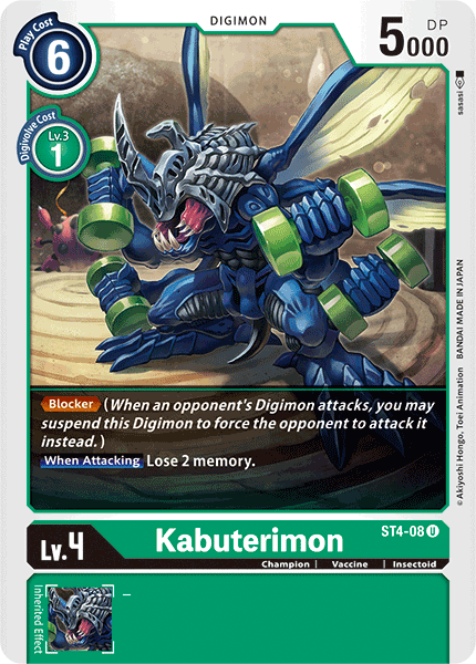 Kabuterimon [ST4-08] [Starter Deck: Giga Green] | Play N Trade Winnipeg