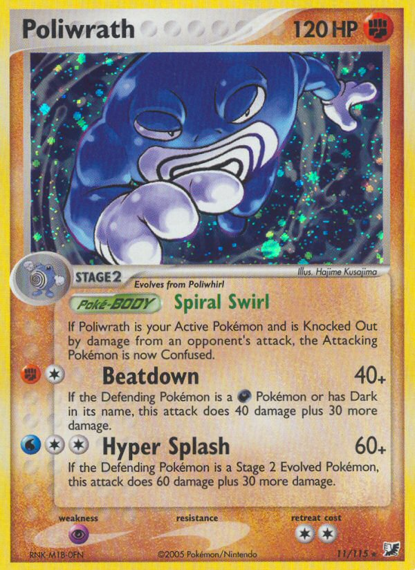 Poliwrath (11/115) [EX: Unseen Forces] | Play N Trade Winnipeg