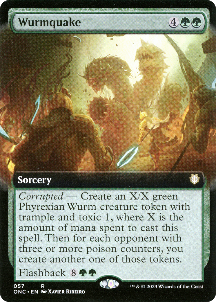 Wurmquake (Extended Art) [Phyrexia: All Will Be One Commander] | Play N Trade Winnipeg