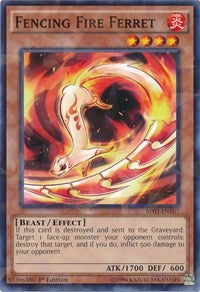 Fencing Fire Ferret (Shatterfoil) [BP03-EN107] Rare | Play N Trade Winnipeg
