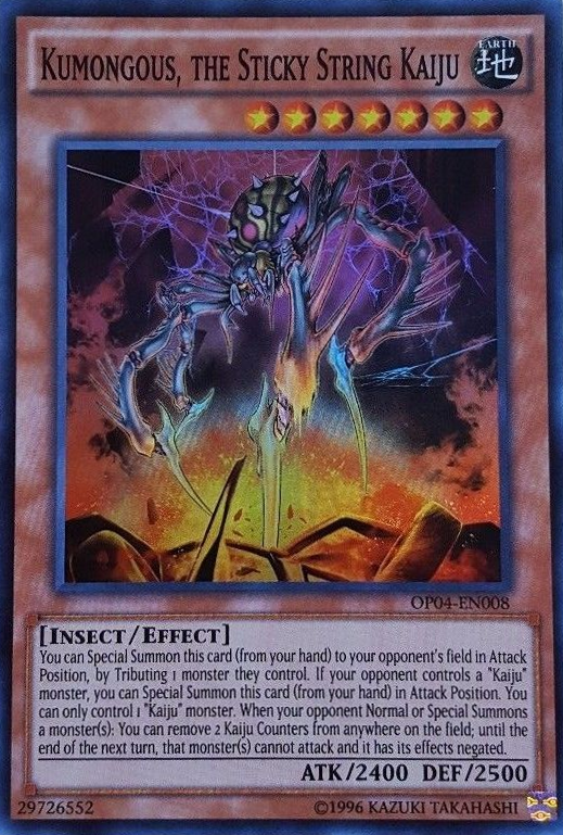 Kumongous, the Sticky String Kaiju [OP04-EN008] Super Rare | Play N Trade Winnipeg