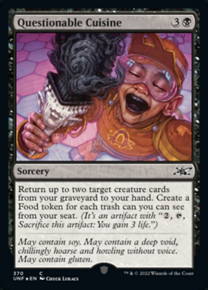 Questionable Cuisine (Galaxy Foil) [Unfinity] | Play N Trade Winnipeg