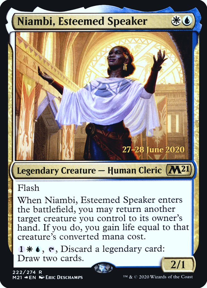 Niambi, Esteemed Speaker  [Core Set 2021 Prerelease Promos] | Play N Trade Winnipeg