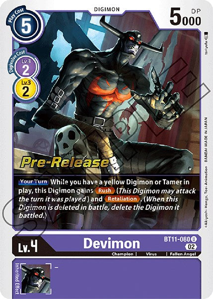 Devimon [BT11-080] [Dimensional Phase Pre-Release Promos] | Play N Trade Winnipeg