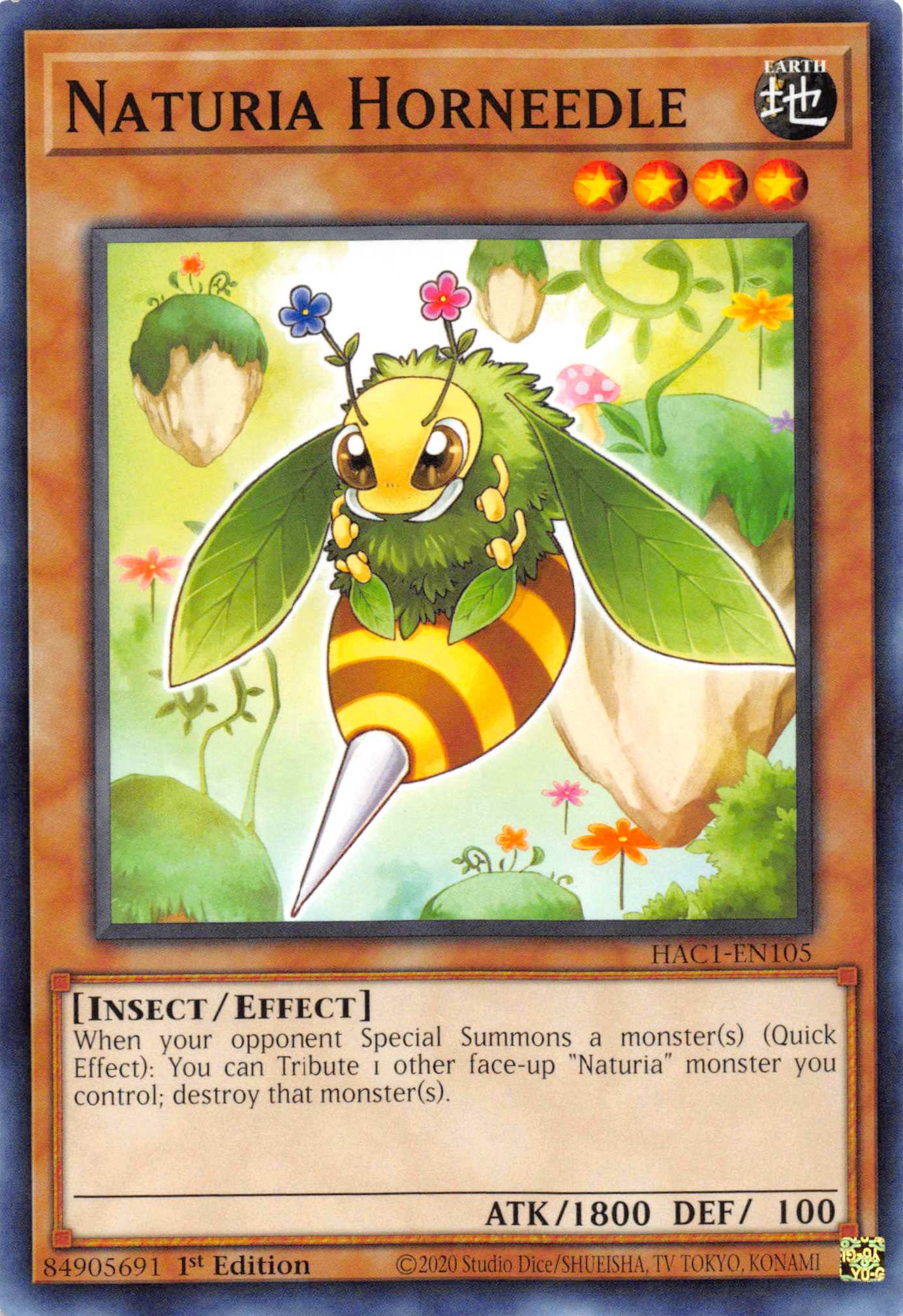 Naturia Horneedle (Duel Terminal) [HAC1-EN105] Parallel Rare | Play N Trade Winnipeg