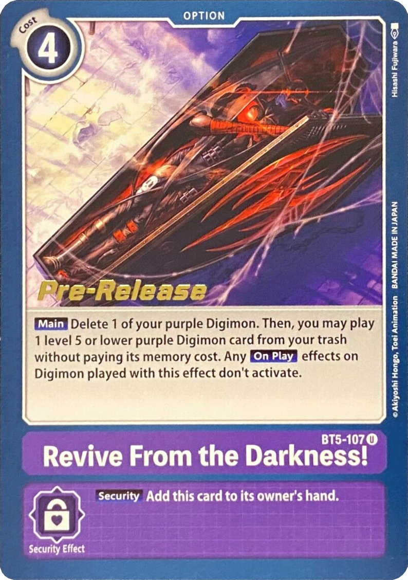 Revive From the Darkness! [BT5-107] [Battle of Omni Pre-Release Promos] | Play N Trade Winnipeg