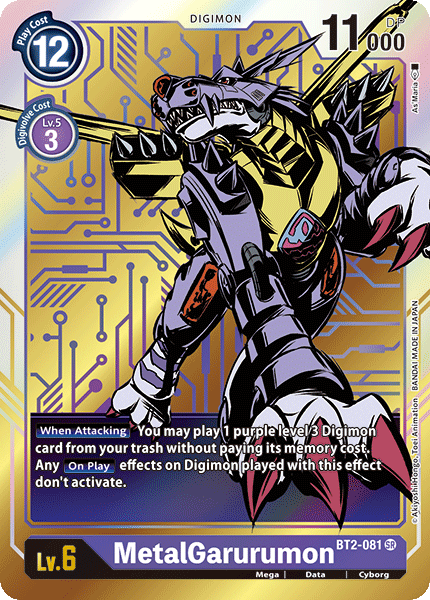 MetalGarurumon [BT2-081] (Alternate Art) [Release Special Booster Ver.1.0] | Play N Trade Winnipeg