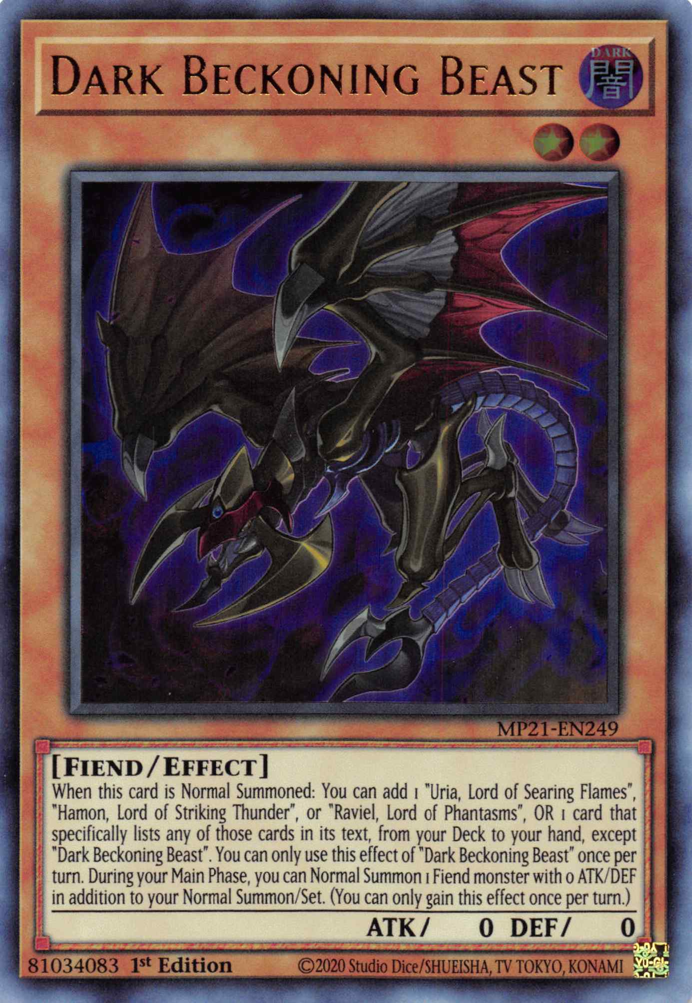 Dark Beckoning Beast [MP21-EN249] Ultra Rare | Play N Trade Winnipeg