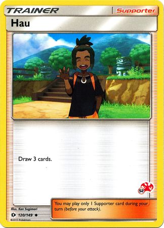 Hau (120/149) (Charizard Stamp #52) [Battle Academy 2020] | Play N Trade Winnipeg