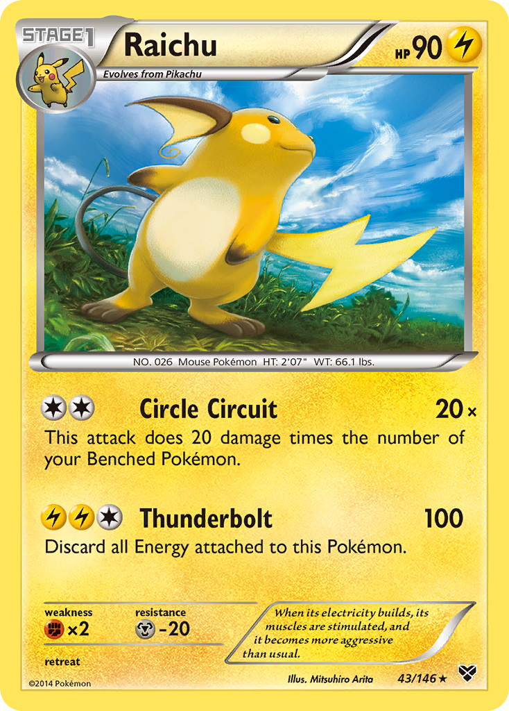 Raichu (43/146) [XY: Base Set] | Play N Trade Winnipeg