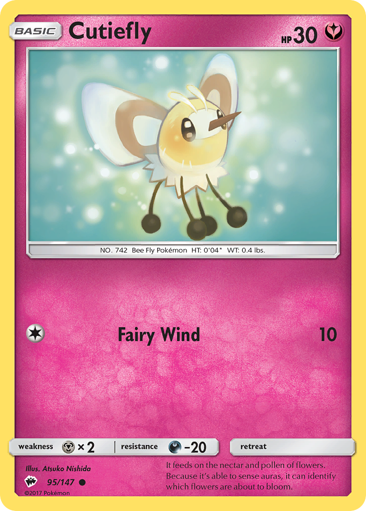 Cutiefly (95/147) [Sun & Moon: Burning Shadows] | Play N Trade Winnipeg