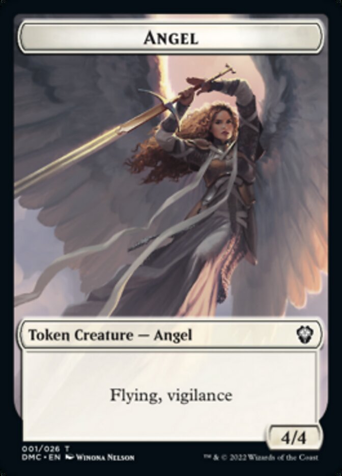 Kavu // Angel Double-sided Token [Dominaria United Commander Tokens] | Play N Trade Winnipeg