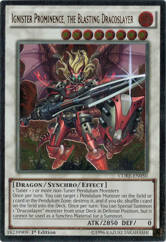 Ignister Prominence, the Blasting Dracoslayer [CORE-EN050] Ultimate Rare | Play N Trade Winnipeg