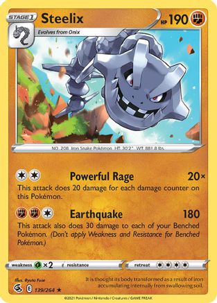 Steelix (139/264) (Theme Deck Exclusive) [Sword & Shield: Fusion Strike] | Play N Trade Winnipeg