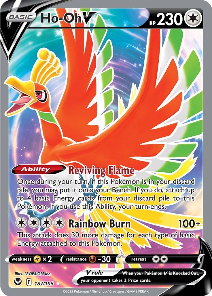 Ho-oh V (187/195) [Sword & Shield: Silver Tempest] | Play N Trade Winnipeg