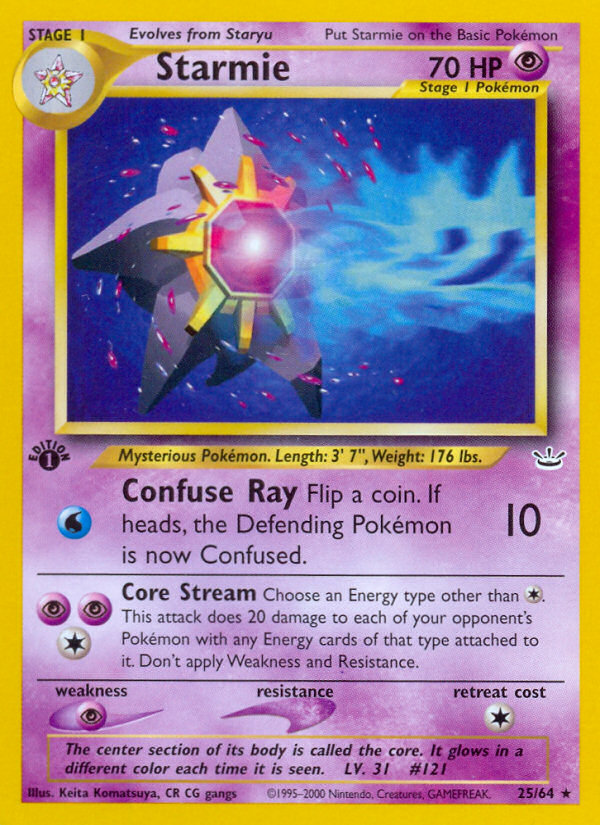 Starmie (25/64) [Neo Revelation 1st Edition] | Play N Trade Winnipeg