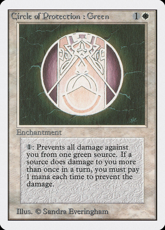 Circle of Protection: Green [Unlimited Edition] | Play N Trade Winnipeg