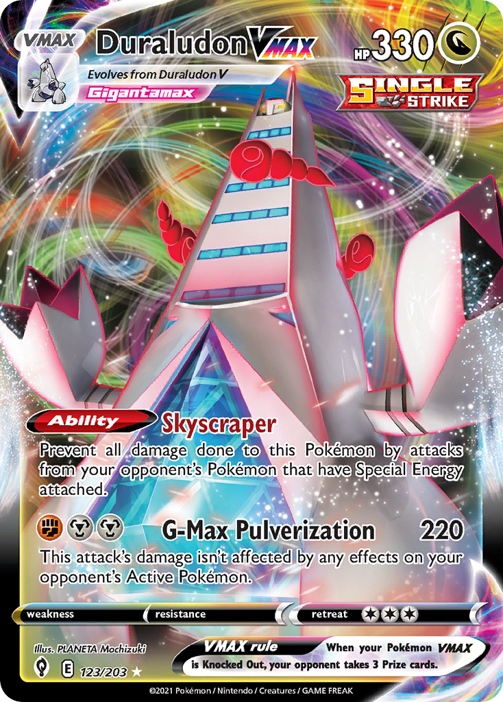 Duraludon VMAX (123/203) (Jumbo Card) [Sword & Shield: Evolving Skies] | Play N Trade Winnipeg