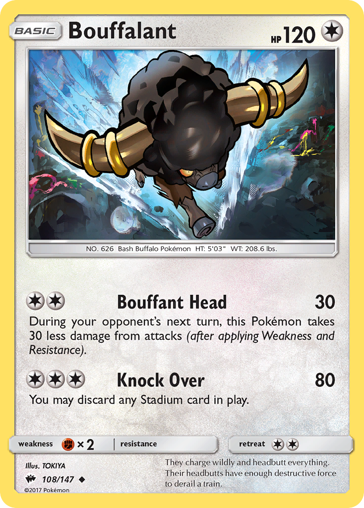 Bouffalant (108/147) [Sun & Moon: Burning Shadows] | Play N Trade Winnipeg