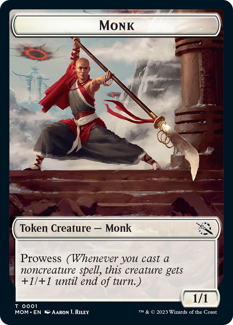 Monk // Knight Double-Sided Token [March of the Machine Tokens] | Play N Trade Winnipeg