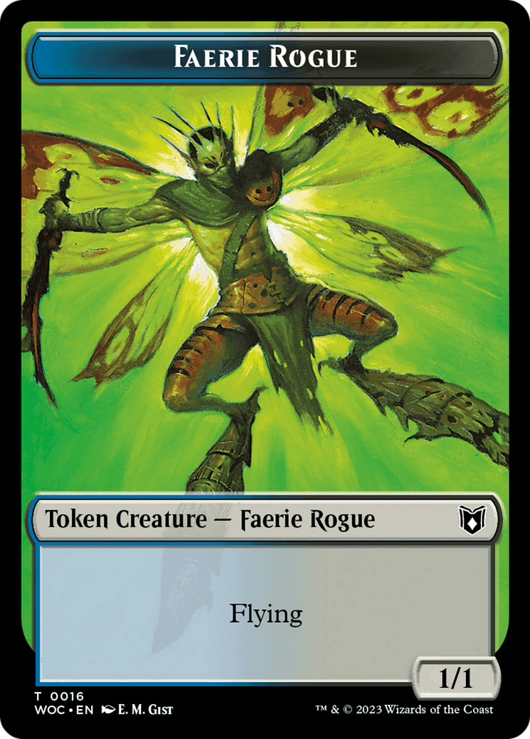 Faerie Rogue // Copy (0016) Double-Sided Token [Wilds of Eldraine Commander Tokens] | Play N Trade Winnipeg