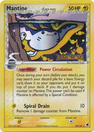 Mantine (20/101) (Delta Species) (Stamped) [EX: Dragon Frontiers] | Play N Trade Winnipeg