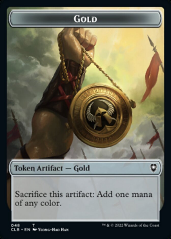 Gold // Dragon Double-sided Token [Commander Legends: Battle for Baldur's Gate Tokens] | Play N Trade Winnipeg