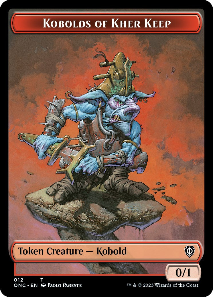 Kobolds of Kher Keep // Dragon Double-Sided Token [Phyrexia: All Will Be One Commander Tokens] | Play N Trade Winnipeg