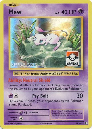 Mew (53/108) (League Promo 2nd Place) [XY: Evolutions] | Play N Trade Winnipeg