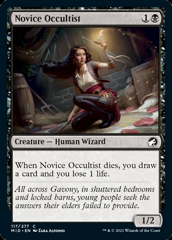 Novice Occultist [Innistrad: Midnight Hunt] | Play N Trade Winnipeg