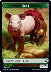 Boar // Spirit Double-sided Token [Kaldheim Commander Tokens] | Play N Trade Winnipeg